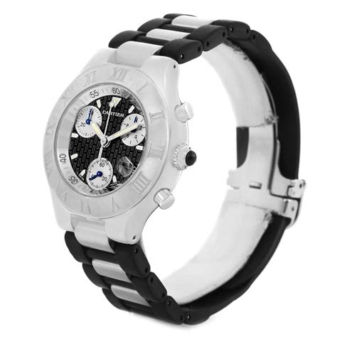 cartier must 21 chronoscaph mens watch